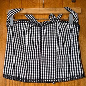 White Fox Gingham Halter Top
